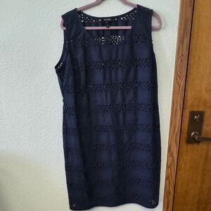 ESCADA SPORT NAVY EYELET DRESS